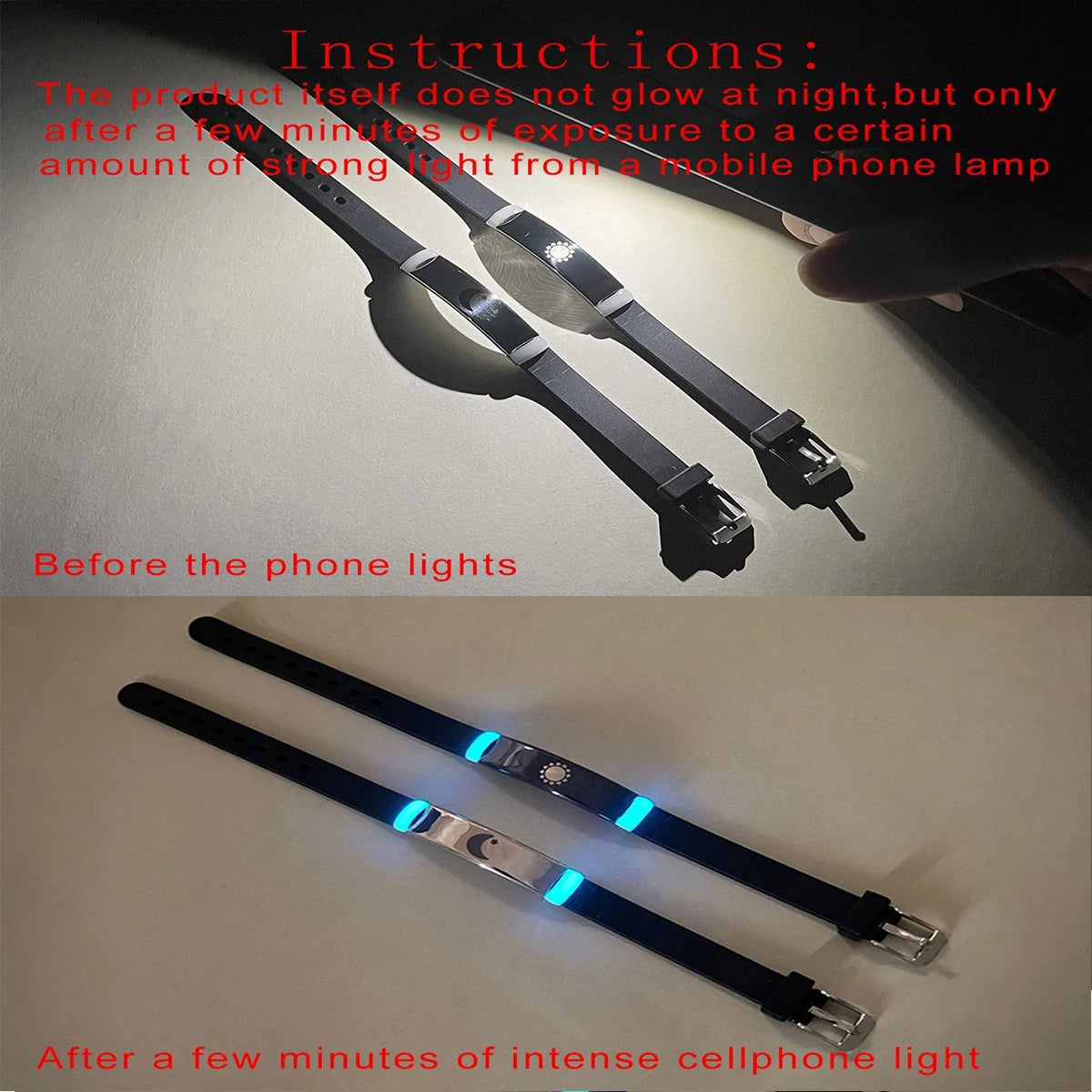 Sun Moon Stars Silicone Couple Bracelets 2 Piece Set