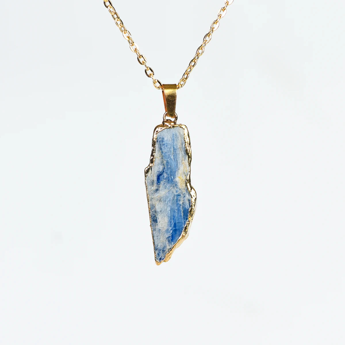 Raw Kyanite Pendant Necklace Positive Energy Crystal Jewelry Unisex Fashion