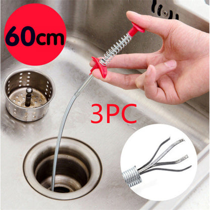 60cm Sewer Dredger Hair Cleaner Drain Clog Remover For Kitchen Sink