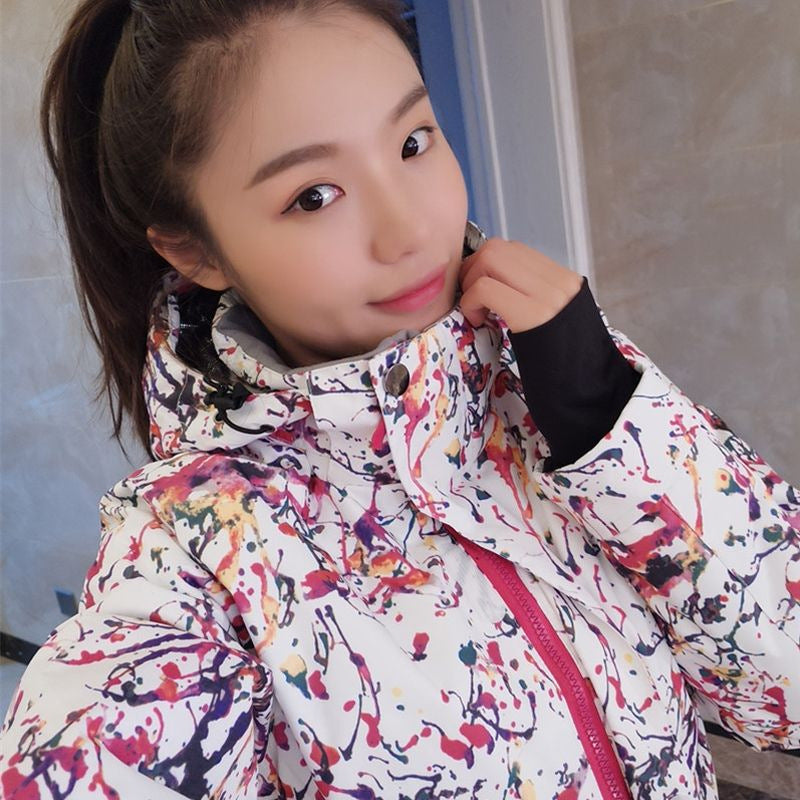 Women's Ski Jacket Waterproof Breathable Warm Cotton Filler Snow Gear