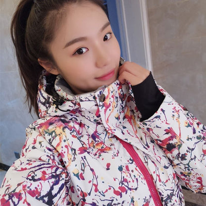 Women's Ski Jacket Waterproof Breathable Warm Cotton Filler Snow Gear