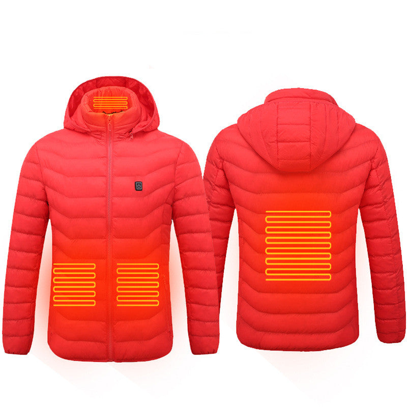 Men’s USB Heated Jacket – Electric Thermal Coat with 3 Heat Levels, Lightweight Windproof Winter Wea