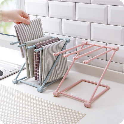 Foldable Dishcloth Shelf Vertical Kitchen Gadget Organizer