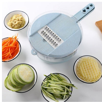 8 In 1 Mandoline Slicer Vegetable Cutter With Grater And Strainer