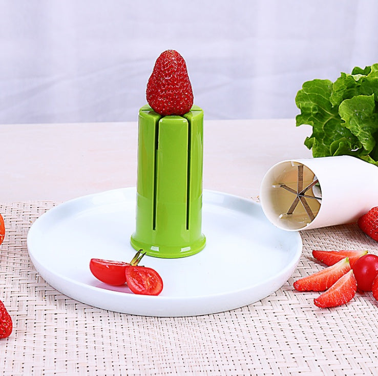 Six-Blade Stainless Steel Vegetable Cutter For Cucumber, Carrot, Strawberry &amp; More