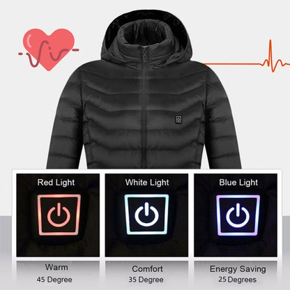 Men’s USB Heated Jacket – Electric Thermal Coat with 3 Heat Levels, Lightweight Windproof Winter Wea
