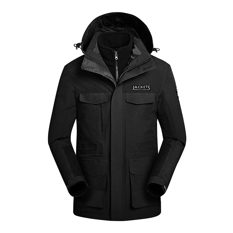 Winter Men's Ski Jacket Waterproof Windproof Breathable Softshell Jacket