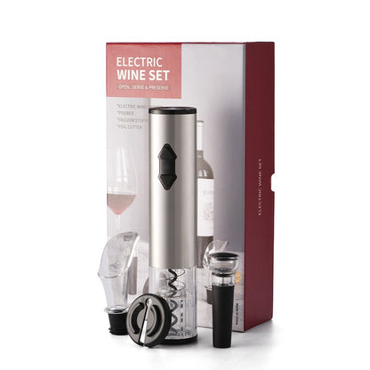 Electric Wine Opener Corkscrew Foil Cutter Set Automatic Bottle Opener