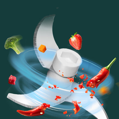 Portable Electric Garlic Cutter and Mini Food Chopper with Transparent Cup