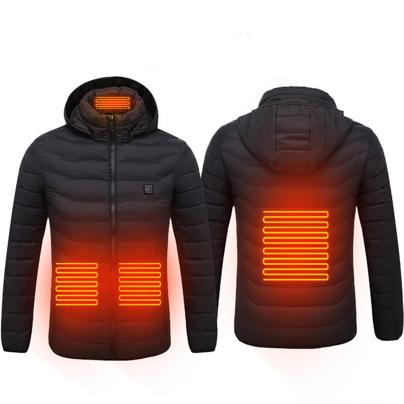 Men’s USB Heated Jacket – Electric Thermal Coat with 3 Heat Levels, Lightweight Windproof Winter Wea