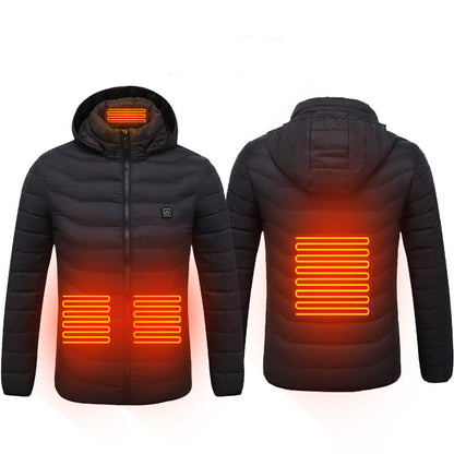 Men’s USB Heated Jacket – Electric Thermal Coat with 3 Heat Levels, Lightweight Windproof Winter Wea