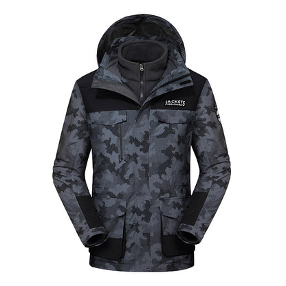 Winter Men's Ski Jacket Waterproof Windproof Breathable Softshell Jacket