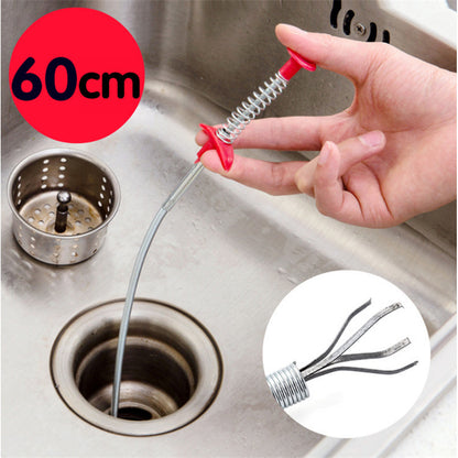 60cm Sewer Dredger Hair Cleaner Drain Clog Remover For Kitchen Sink