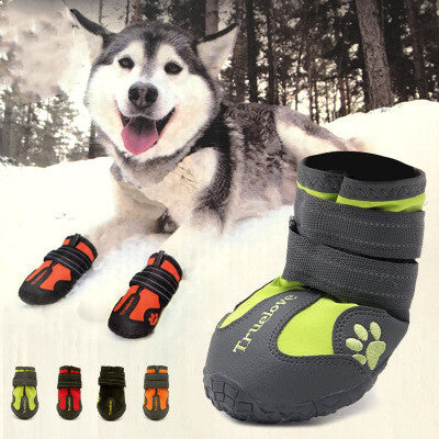 Big Dog Non-Slip Waterproof Luminous Pet Shoes – Double Velcro Secure Fit
