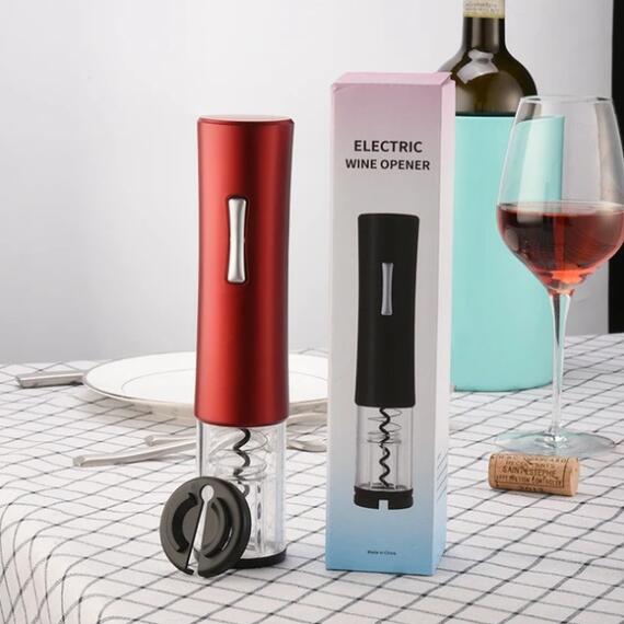 Electric Wine Opener Kit With Foil Cutter Automatic Corkscrew