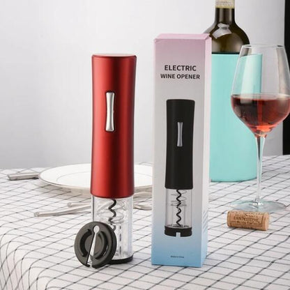 Electric Wine Opener Kit With Foil Cutter Automatic Corkscrew