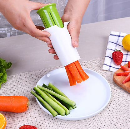 Six-Blade Stainless Steel Vegetable Cutter For Cucumber, Carrot, Strawberry &amp; More