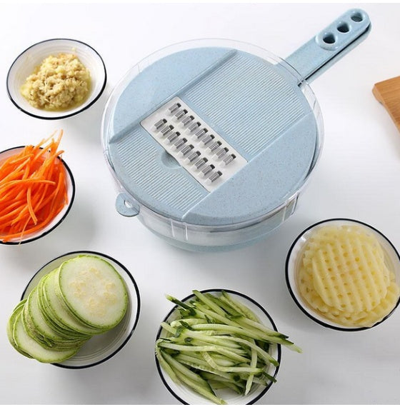 8 In 1 Mandoline Slicer Vegetable Cutter With Grater And Strainer