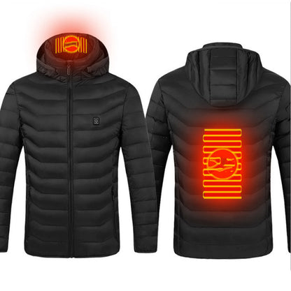 Men’s USB Heated Jacket – Electric Thermal Coat with 3 Heat Levels, Lightweight Windproof Winter Wea