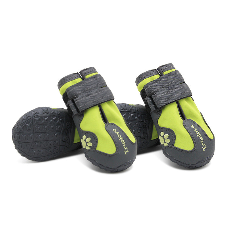 Big Dog Non-Slip Waterproof Luminous Pet Shoes – Double Velcro Secure Fit