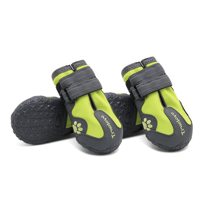 Big Dog Non-Slip Waterproof Luminous Pet Shoes – Double Velcro Secure Fit
