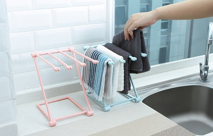 Foldable Dishcloth Shelf Vertical Kitchen Gadget Organizer