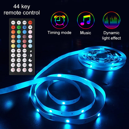 RGB LED Strip Lights 5M Flexible Tape With Controller For Room TV PC Decoration