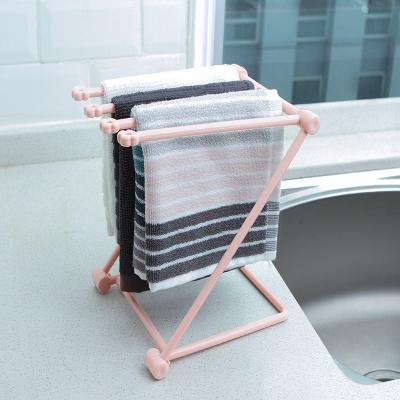 Foldable Dishcloth Shelf Vertical Kitchen Gadget Organizer