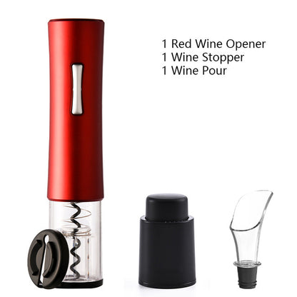 Electric Wine Opener Corkscrew Foil Cutter Set Automatic Bottle Opener