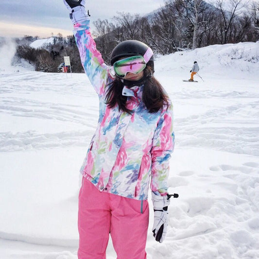 Women's Ski Jacket Waterproof Breathable Warm Cotton Filler Snow Gear