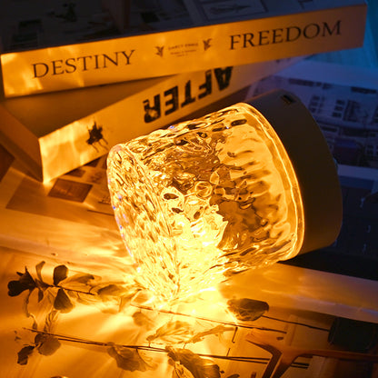 Crystal Water Ripple Projector Lamp Night Light for Home Decor and Bedroom