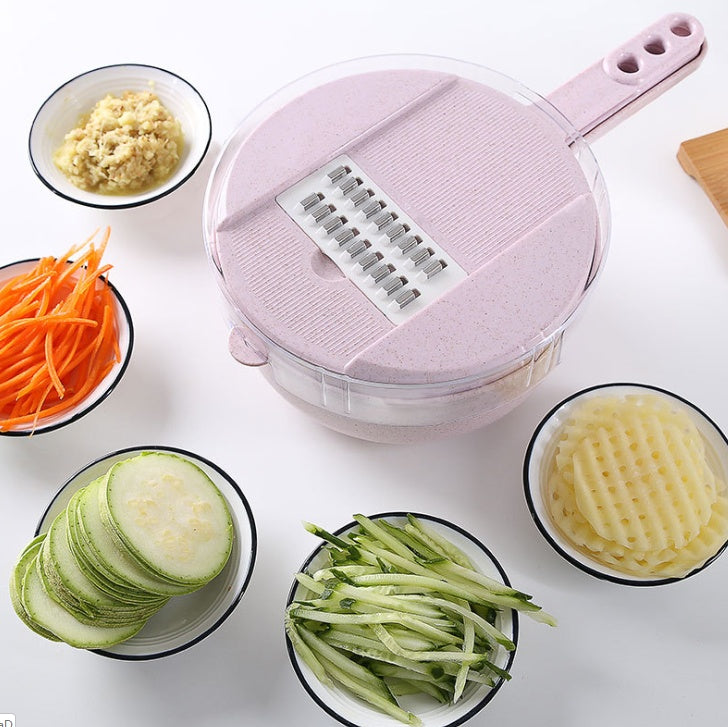 8 In 1 Mandoline Slicer Vegetable Cutter With Grater And Strainer