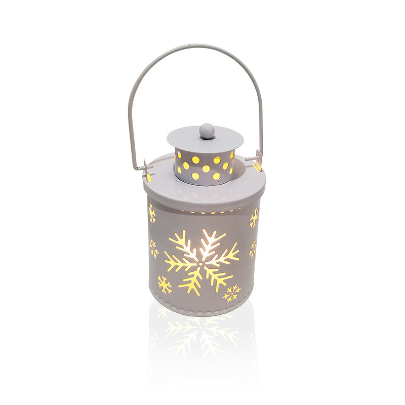 Nordic Style LED Christmas Candle Lanterns With Flickering Electronic Lights