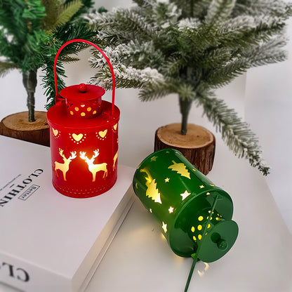 Nordic Style LED Christmas Candle Lanterns With Flickering Electronic Lights