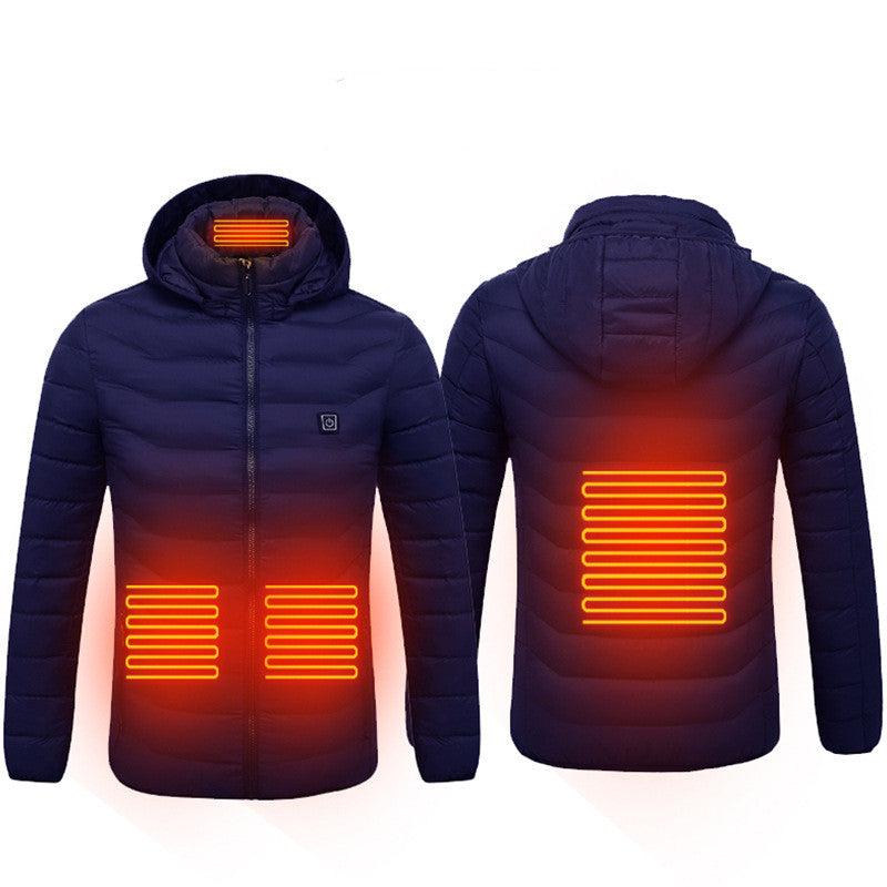 Men’s USB Heated Jacket – Electric Thermal Coat with 3 Heat Levels, Lightweight Windproof Winter Wea