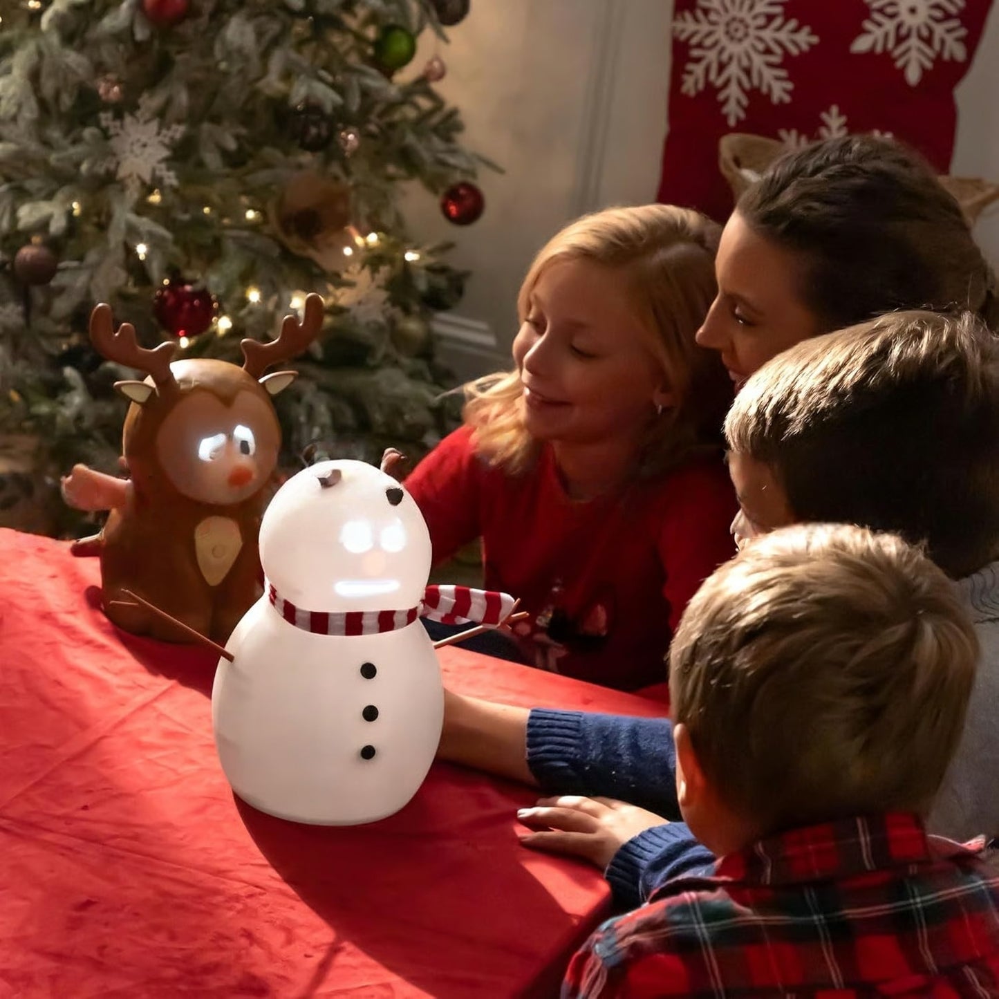 Talking Animated Snowman With Light Up Eyes And Voice Christmas Decoration