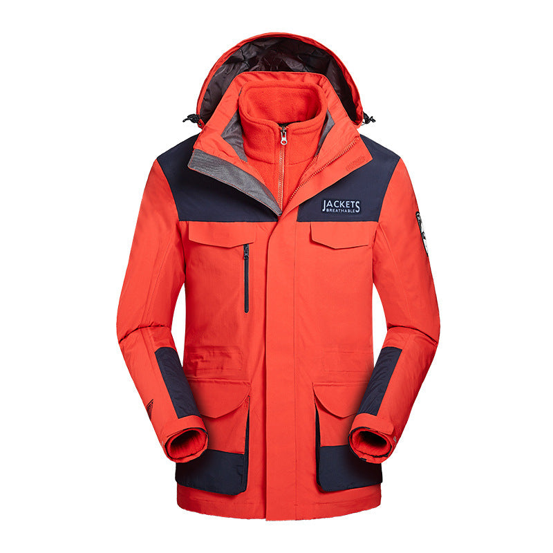 Winter Men's Ski Jacket Waterproof Windproof Breathable Softshell Jacket