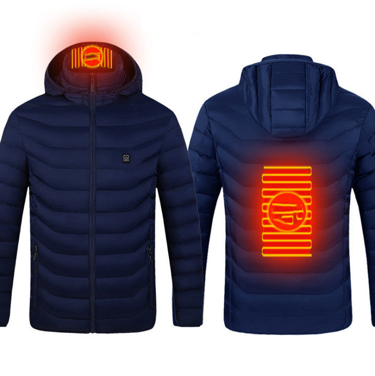 Men’s USB Heated Jacket – Electric Thermal Coat with 3 Heat Levels, Lightweight Windproof Winter Wea