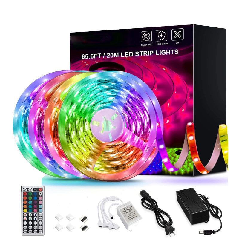 RGB LED Strip Lights 5M Flexible Tape With Controller For Room TV PC Decoration