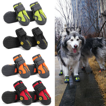 Big Dog Non-Slip Waterproof Luminous Pet Shoes – Double Velcro Secure Fit