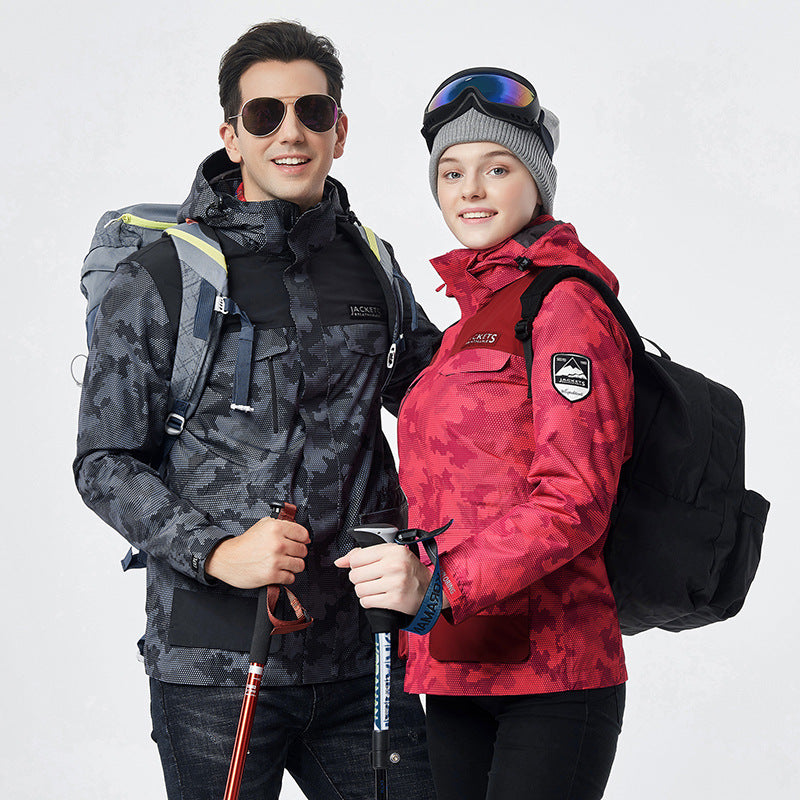 Winter Men's Ski Jacket Waterproof Windproof Breathable Softshell Jacket