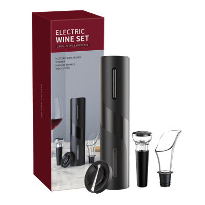 Electric Wine Opener Corkscrew Foil Cutter Set Automatic Bottle Opener