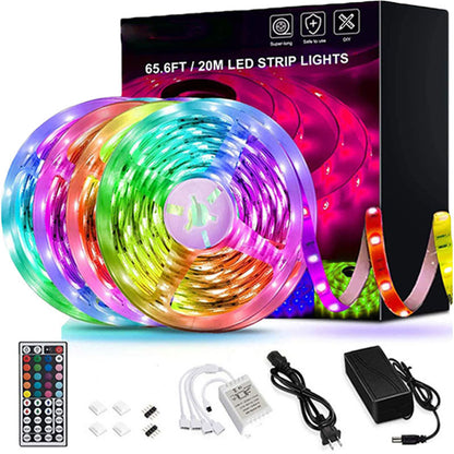 RGB LED Strip Lights 5M Flexible Tape With Controller For Room TV PC Decoration