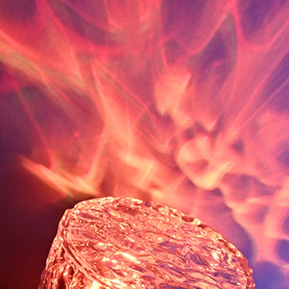 Crystal Water Ripple Projector Lamp Night Light for Home Decor and Bedroom