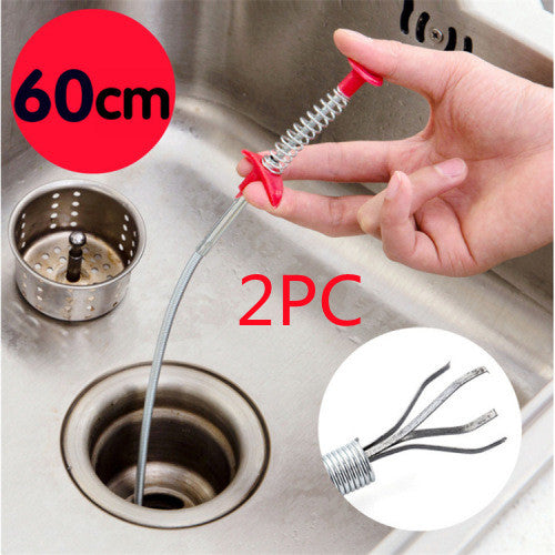 60cm Sewer Dredger Hair Cleaner Drain Clog Remover For Kitchen Sink