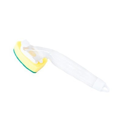Dish Wand Kitchen Cleaner With Long Handle Porous Head Scraper Edge