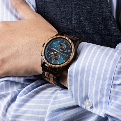 Bobo Bird Men Wooden Wristwatch Handcrafted Vintage Quartz