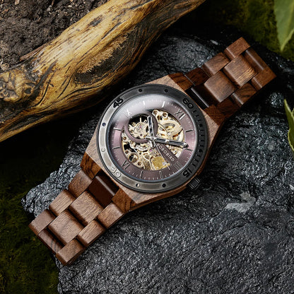 Bobo Bird Mechanical Wooden Wristwatch For Men Luxury Gift