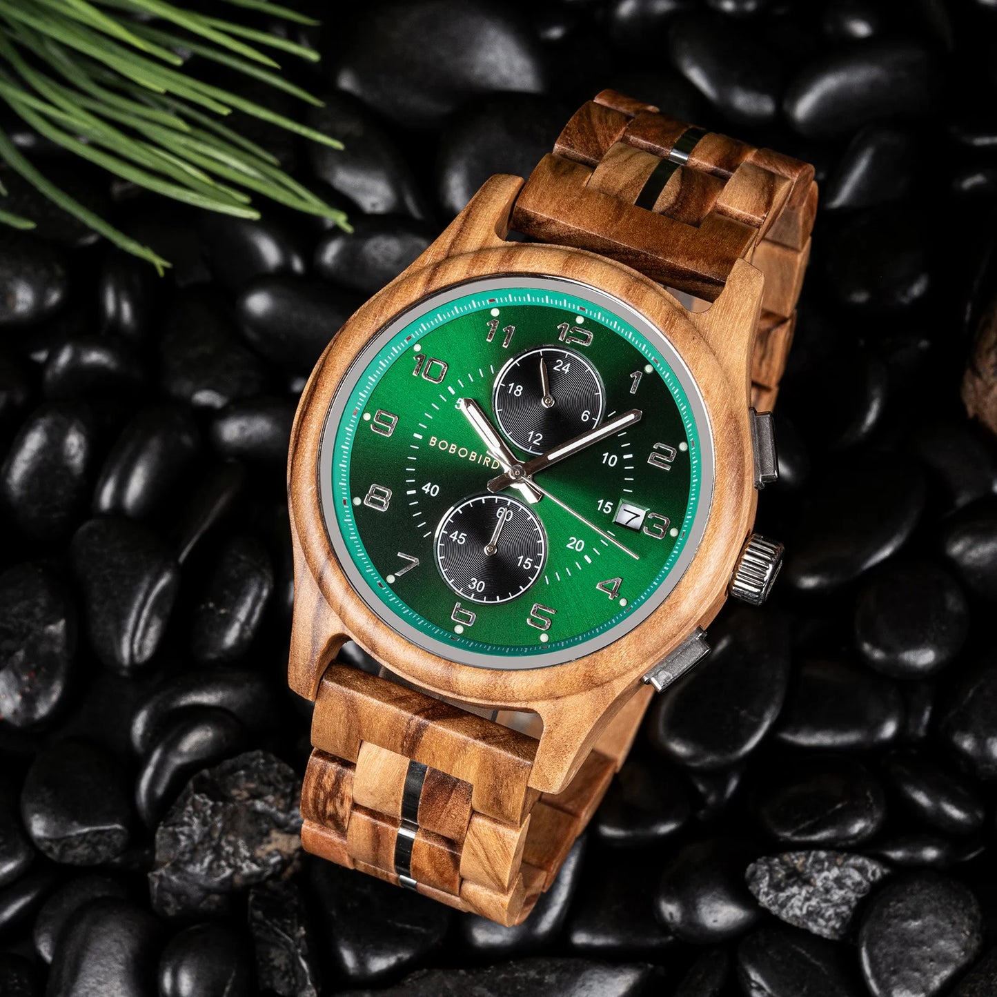 Bobo Bird Men Wooden Wristwatch Handcrafted Vintage Quartz