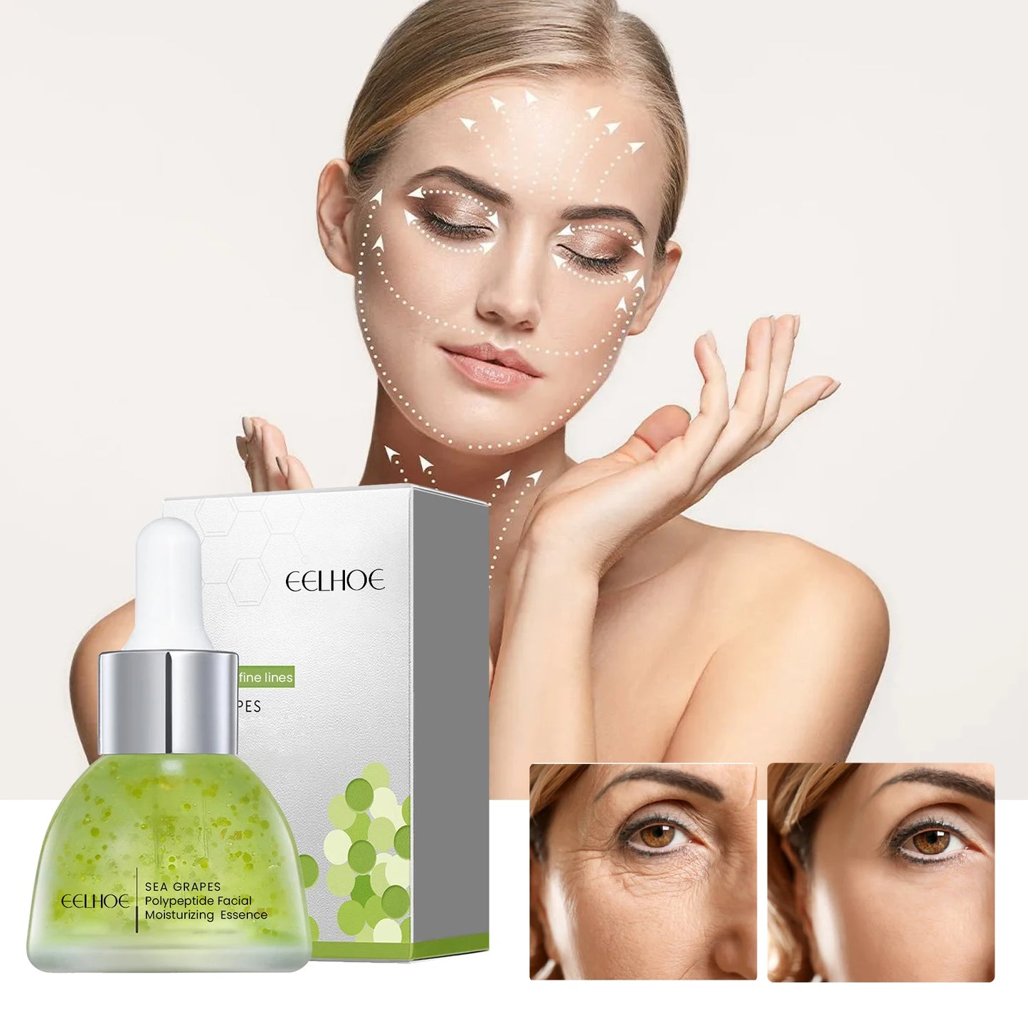 Eelhoe Sea Grape Polypeptide Facial Serum Anti Aging Moisturizing Booster